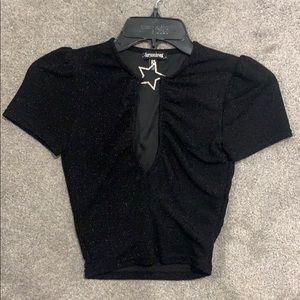 Key hole crop top with star charm